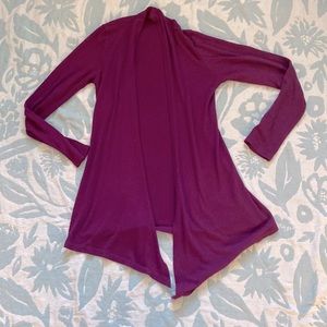Size Small Red-Violet Purple Open Cardigan Lightweight 41 Hawthorn